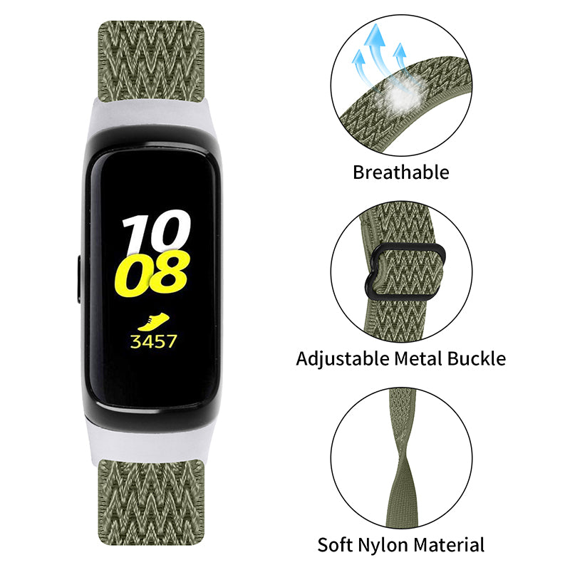 Adjustable Nylon Sport Loop Watch Band Braided Weave Replacement Strap for Samsung Galaxy Fit R375 Adjustable Nylon Sport Loop Watch Band Braided Weave Replacement Strap for Samsung Galaxy Fit R375